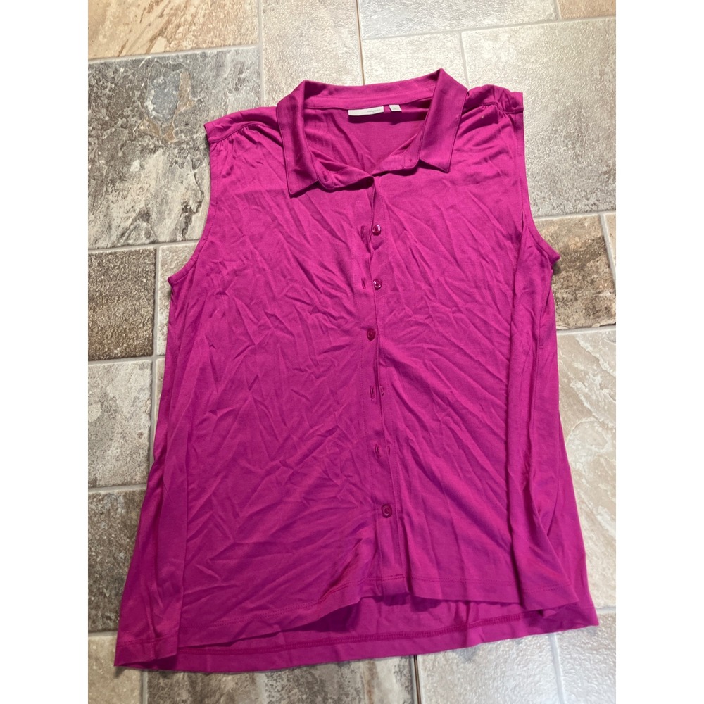 Halogen Sleeveless Collared Button Front Top Wome… - image 1